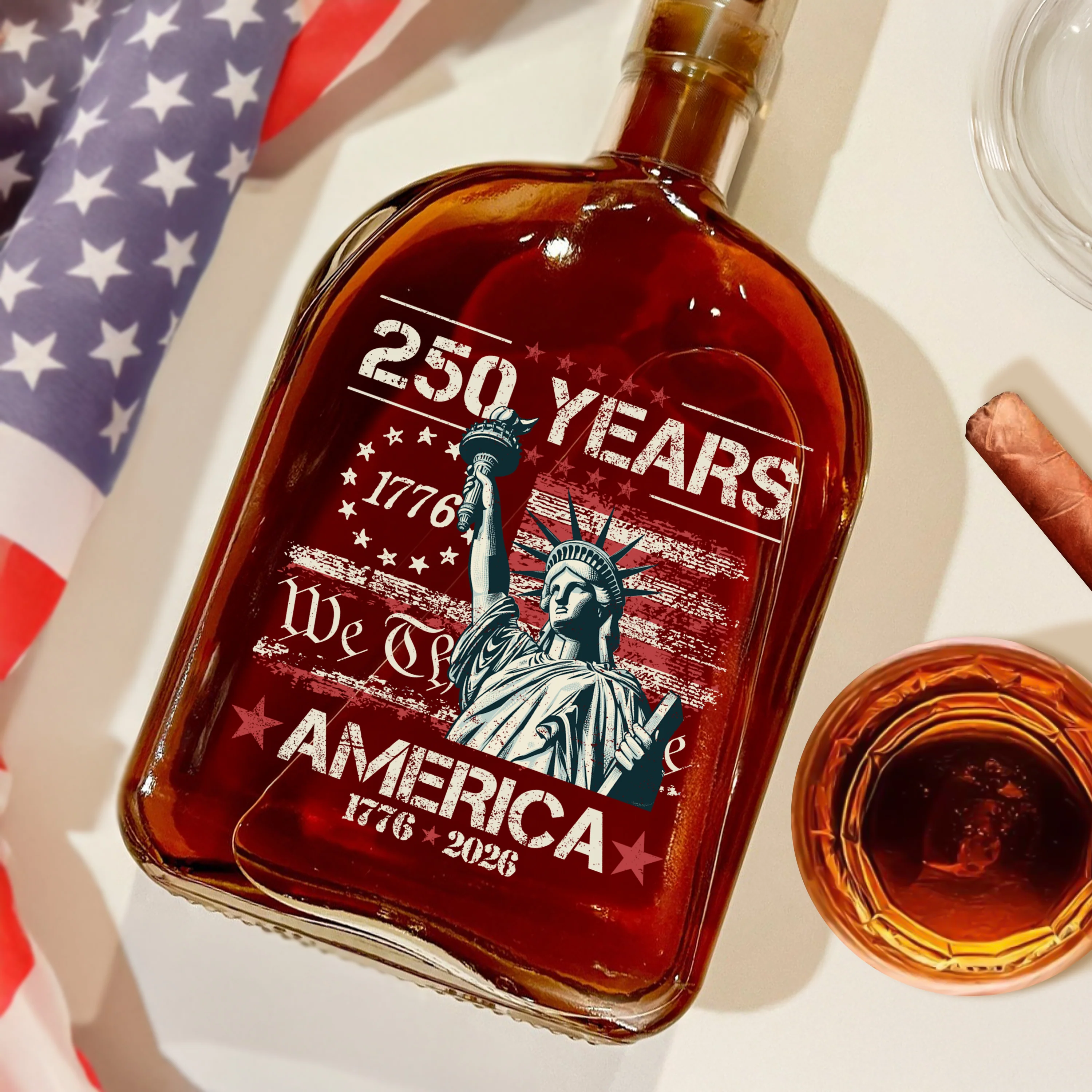 Celebrate Our America 250th Anniversary We The People Whiskey Bottle CH07 896716 - Image 2