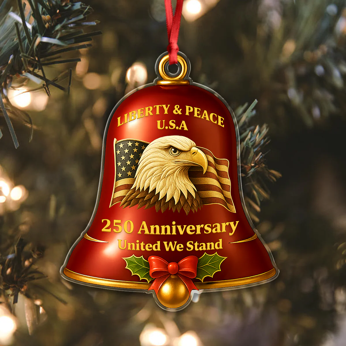 Celebrate United States 250th Anniversary Bell Ornament Decor Gift CH07 899612 - Image 3