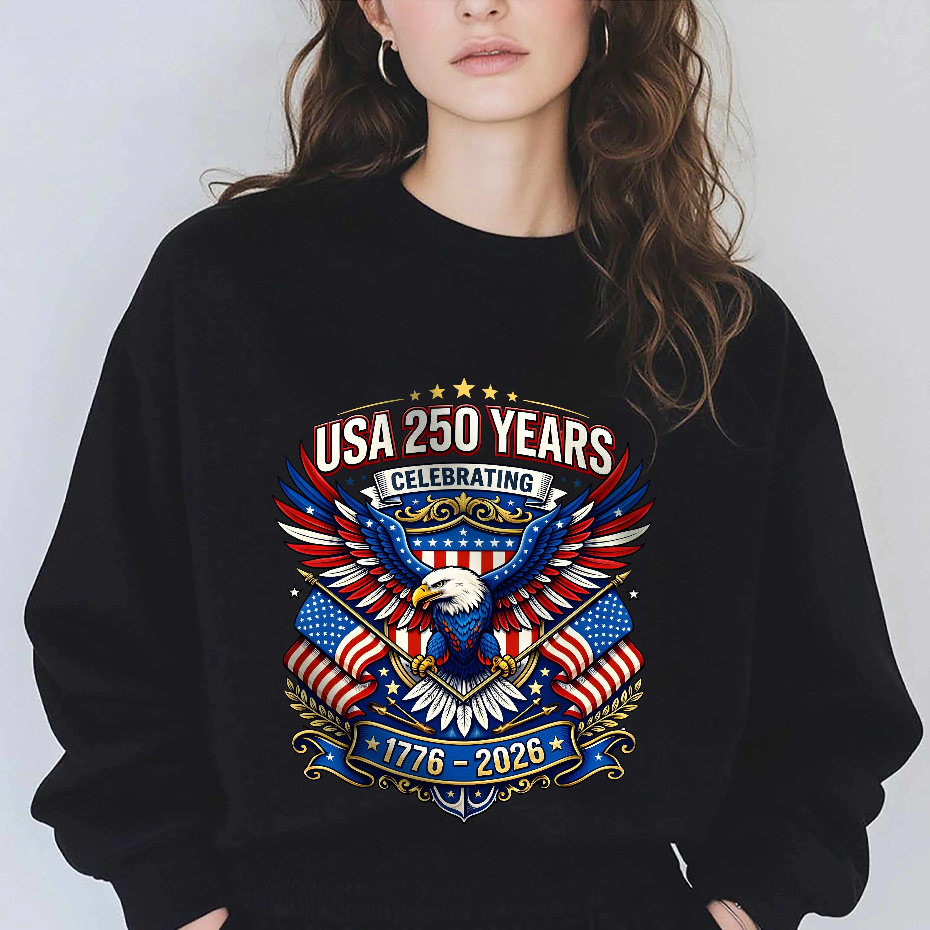 Celebrate USA 250 Years Eagle Patriotic TShirt 1776-2026 USA 250th Anniversary Dark Shirt CH07 910962 - Image 4