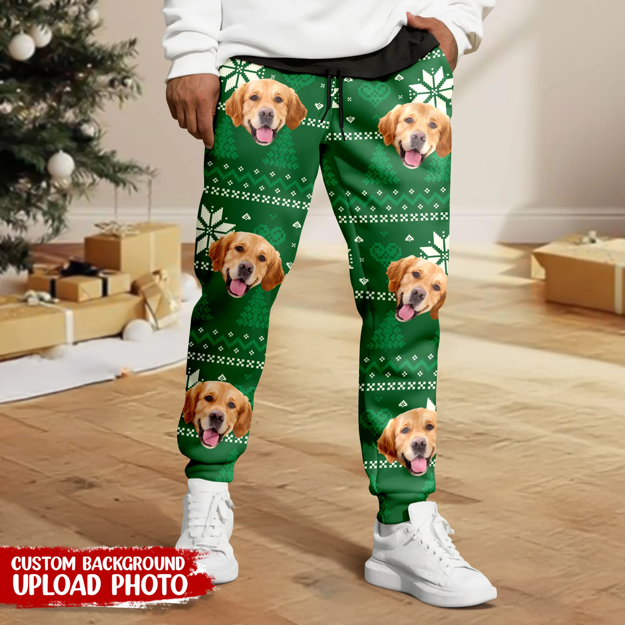 Christmas Is Coming Aztec Pattern - Custom Dog Face Photo Sweatpants Christmas Gift For Dog Lovers CH07 896326 - Image 3