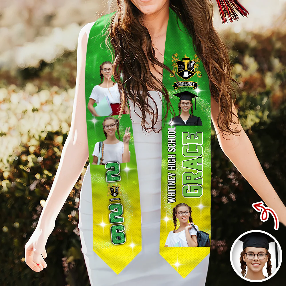Class of 2026 Custom Photo Graduation Stoles Senior Gift CH07 910870 - Image 6