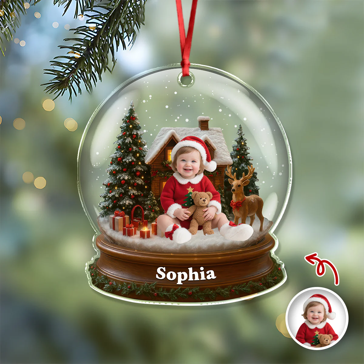 Custom Baby's First Christmas Photo Acrylic Ornament New Born Gift CH07 896856 - Image 7