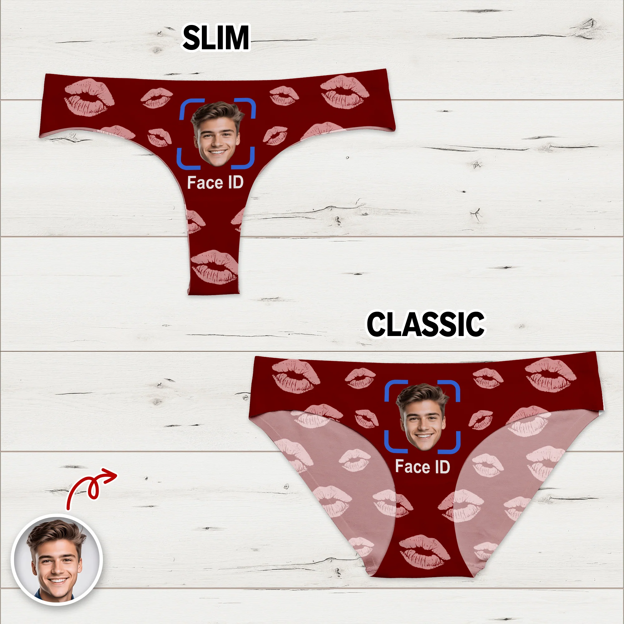 Custom Boyfriend Face ID Photo Underwear For Women Funny Valentine Gift CH07 910134 - Image 7