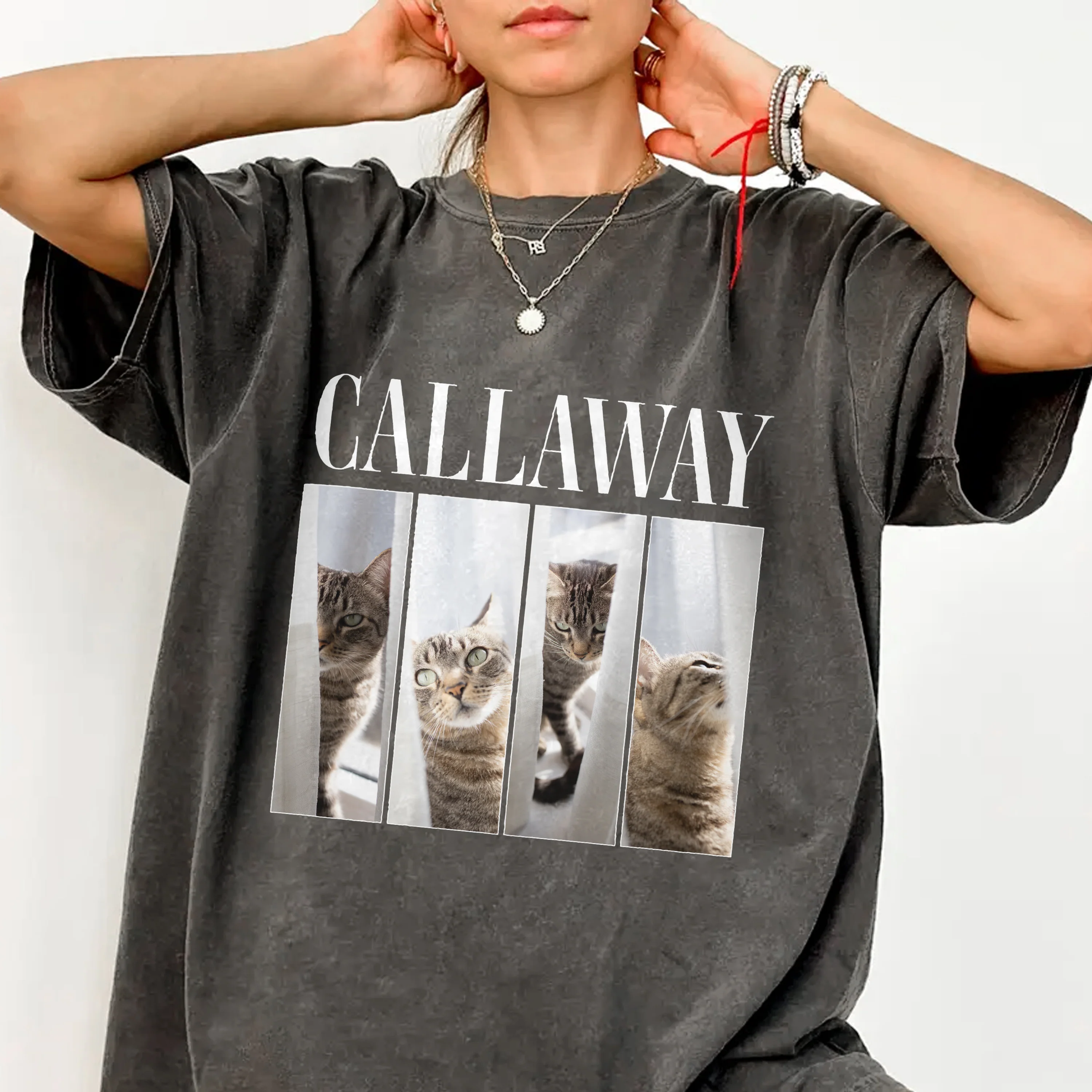 Custom Cat Photo Bootleg Comfort Color Shirt Gift For Cat Lovers CH07 899378