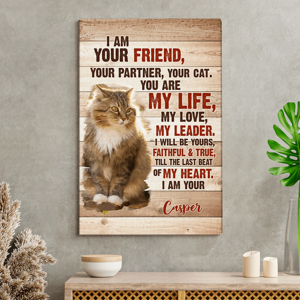 Custom Cat Photo I am Your Cat Poster Canvas Picture Frame Gift For Cat Lovers CH07 895200 - Image 3