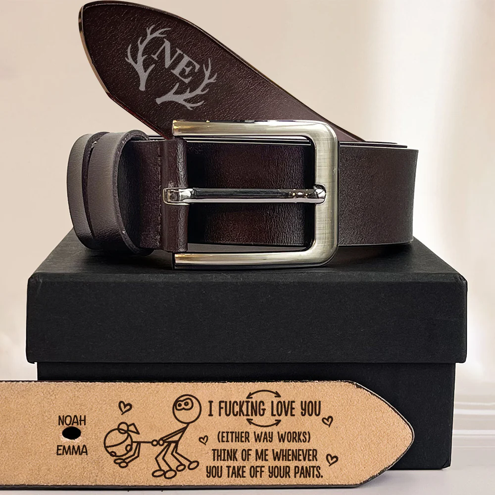 Custom Couple Name I F*cking Love You Funny Belt Naughty Valentine Gift CH07 910100 - Image 3