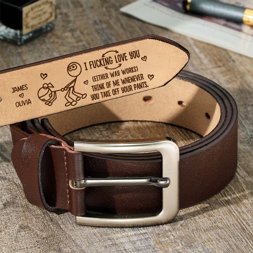 Custom Couple Name I F*cking Love You Funny Belt Naughty Valentine Gift CH07 910100 - Image 4