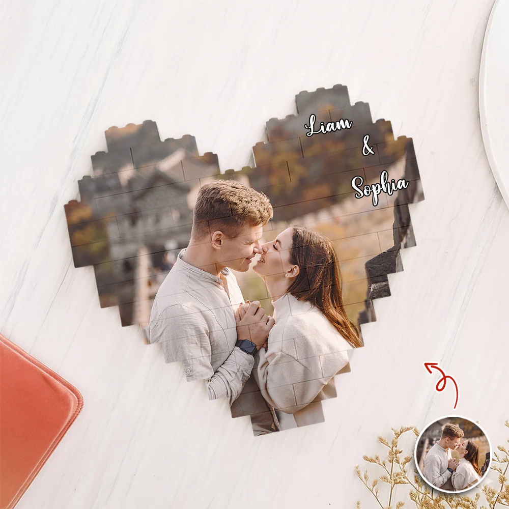Custom Couple Photo Building Brick Blocks Valentine Gifts, Anniversary Gifts CH07 899848 - Image 3