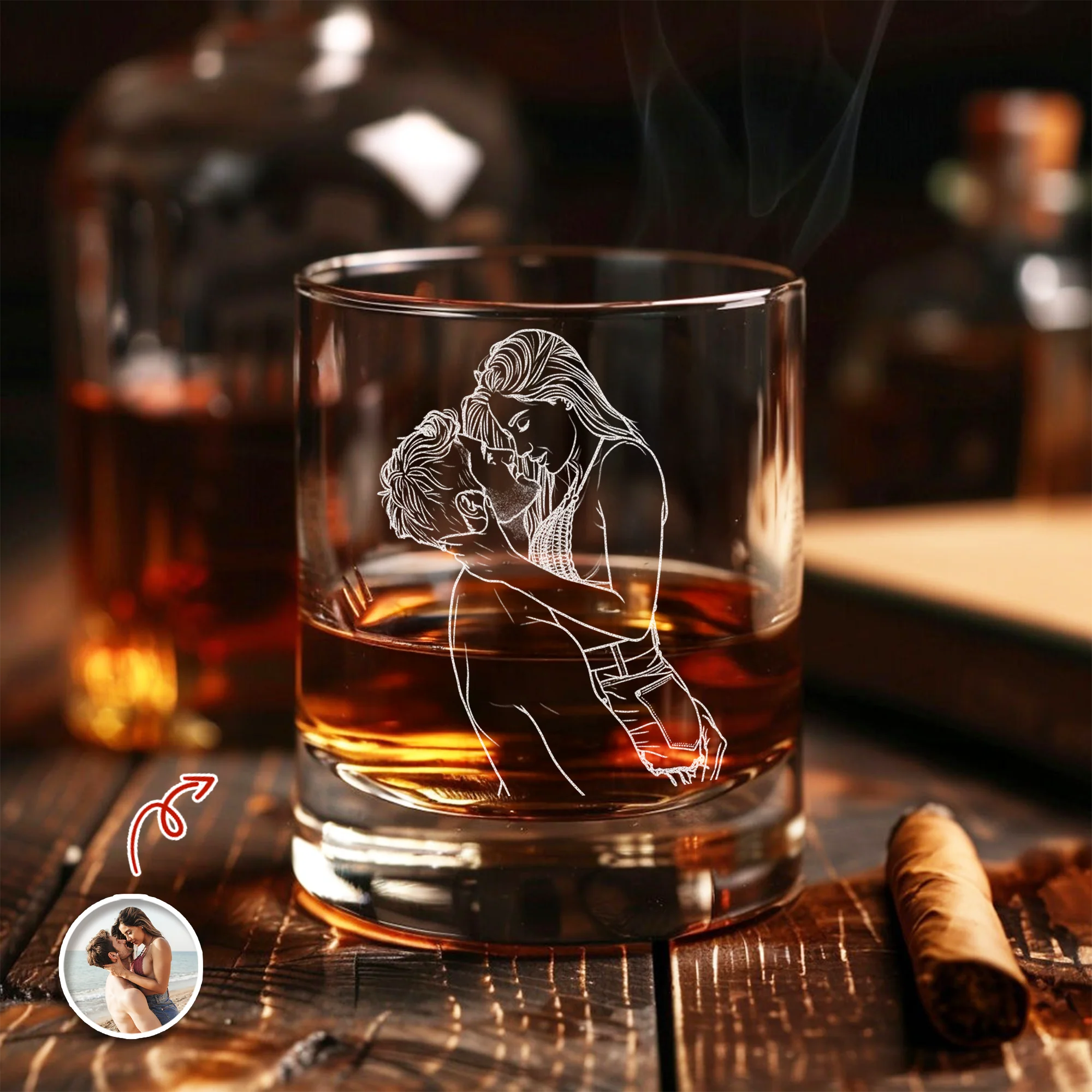 Custom Couple Photo I F*Cking Love You Either Way Works - Personalized Engraved Whiskey Glass Naughty Valentine Gift CH07 899726 - Image 5