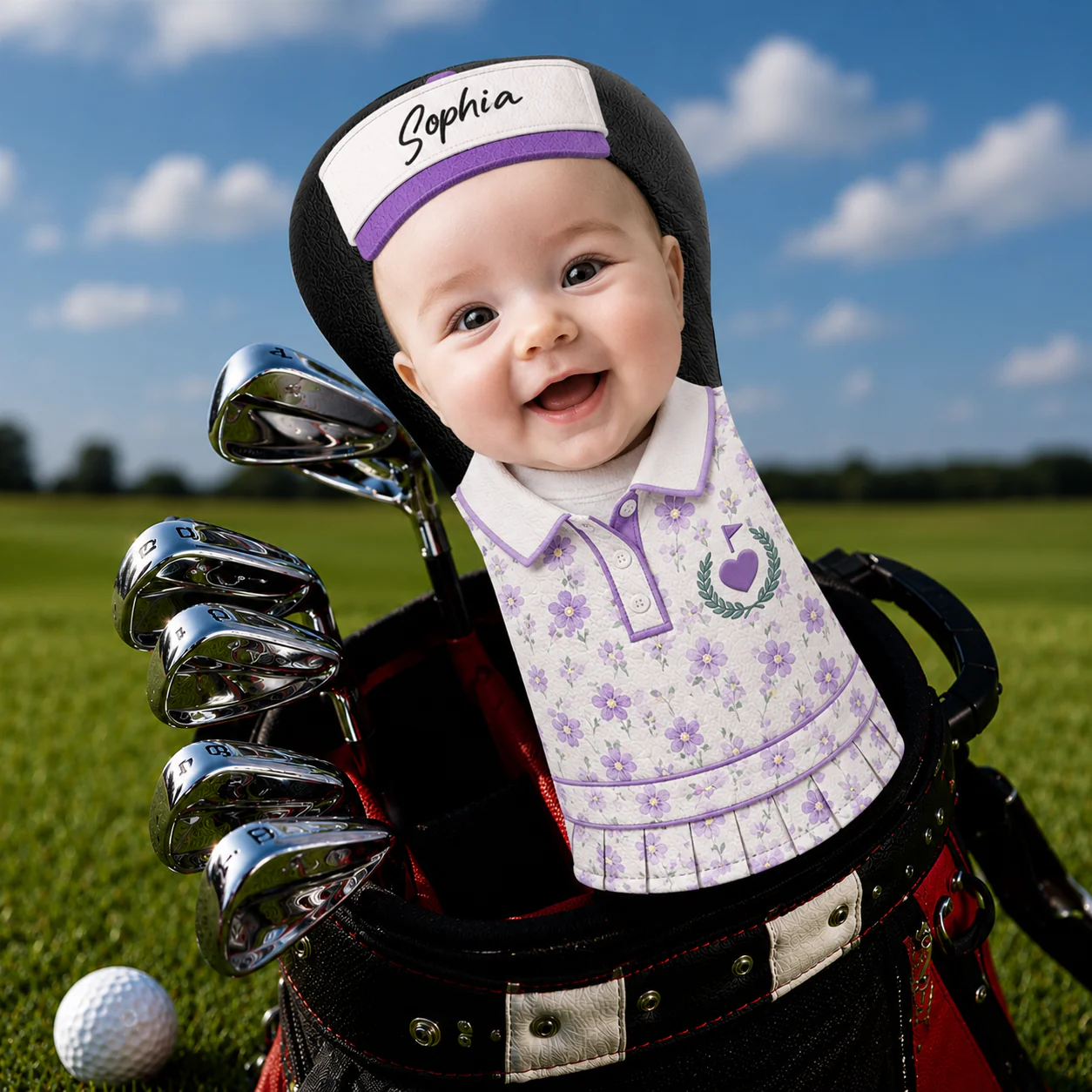 Custom Cute Kid Photo Golf Head Cover, Golf Club Cover - Gift For Golf Lovers CH07 911414 - Image 3