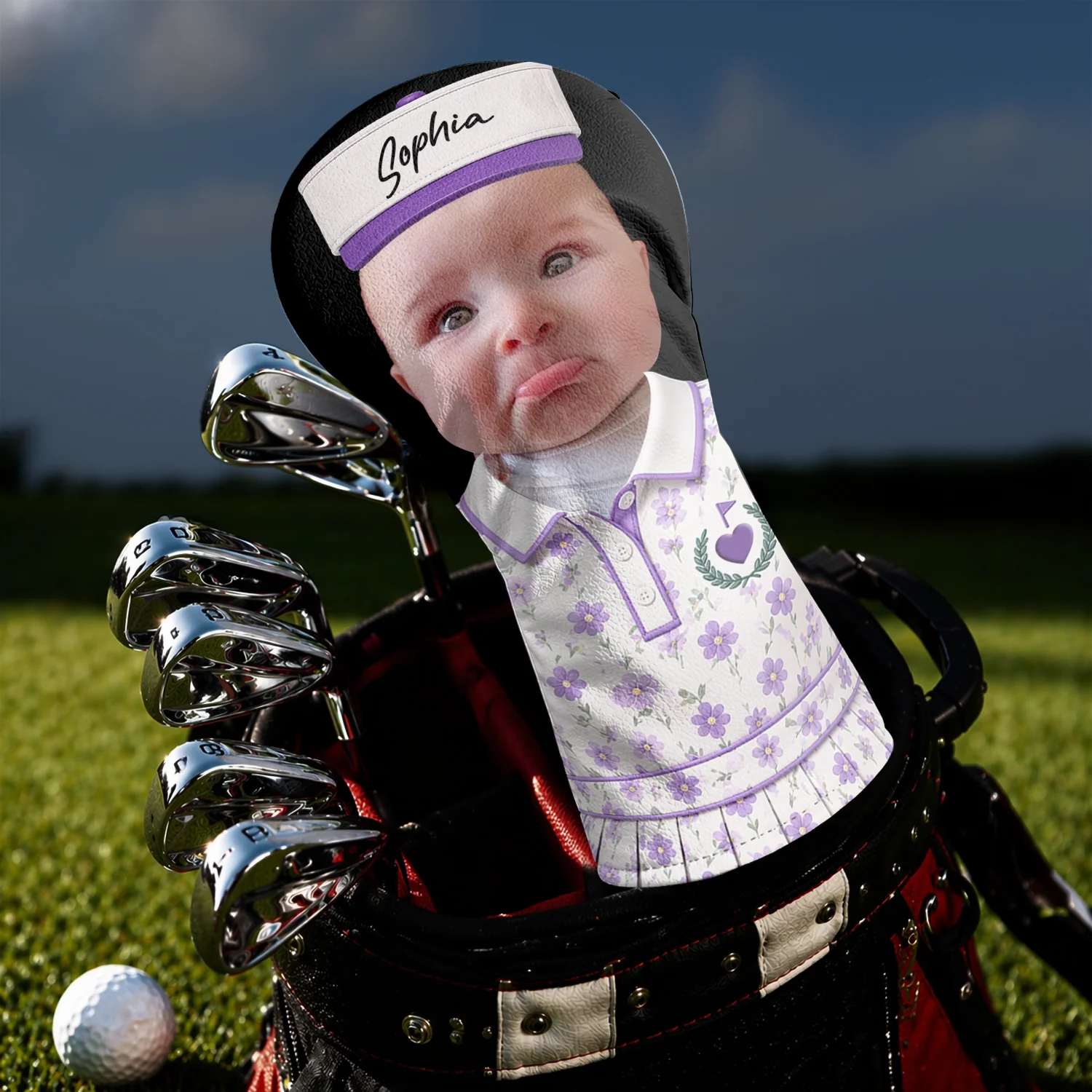 Custom Cute Kid Photo Golf Head Cover, Golf Club Cover - Gift For Golf Lovers CH07 911414 - Image 5