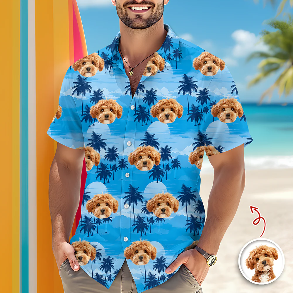 Custom Dog Face Hawaiian Shirt For Summer Holiday Dog Dad Gift CH07 911378 - Image 2