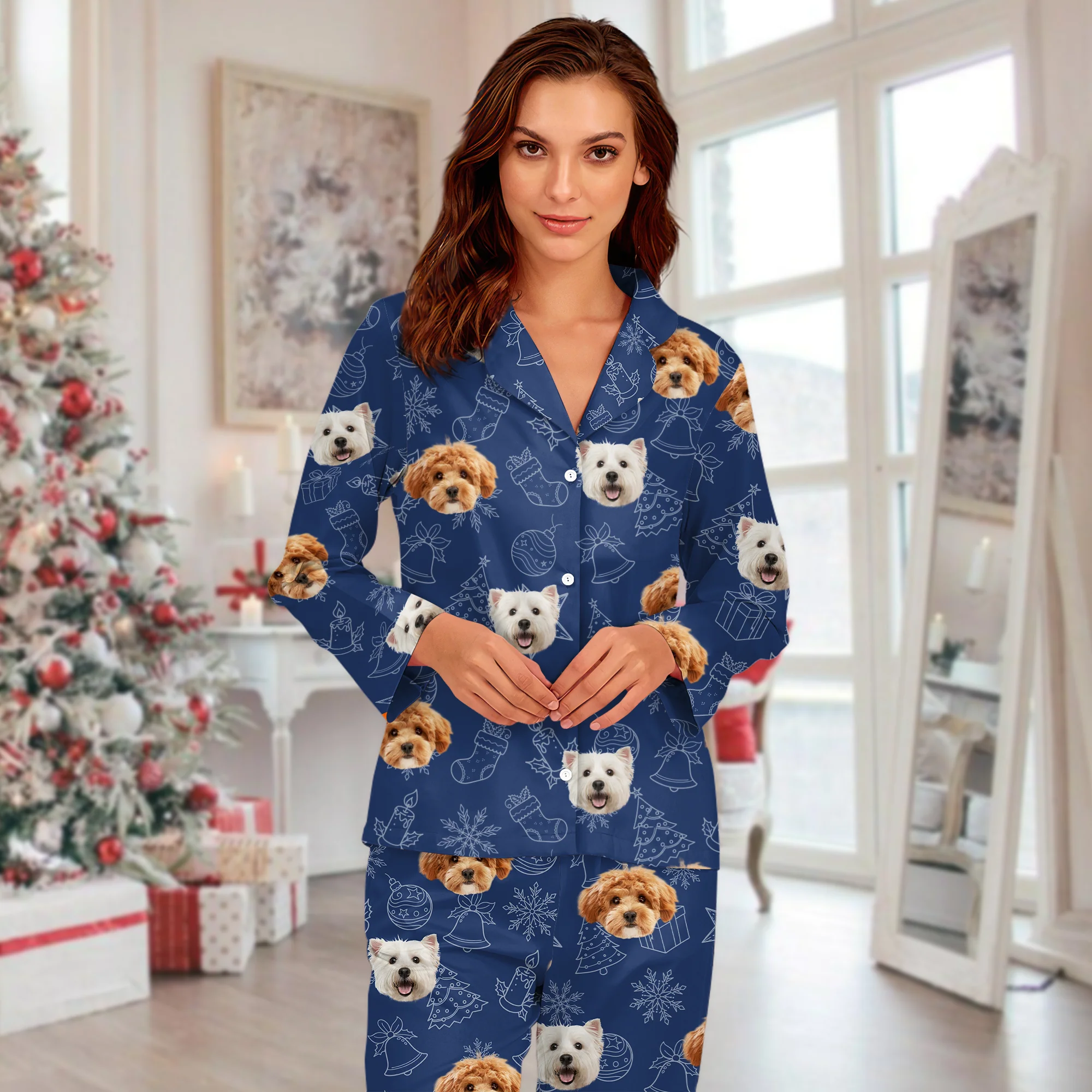 Custom Dog Photo Christmas Pajamas Christmas Gift For Pet Lovers CH07 896130 - Image 17