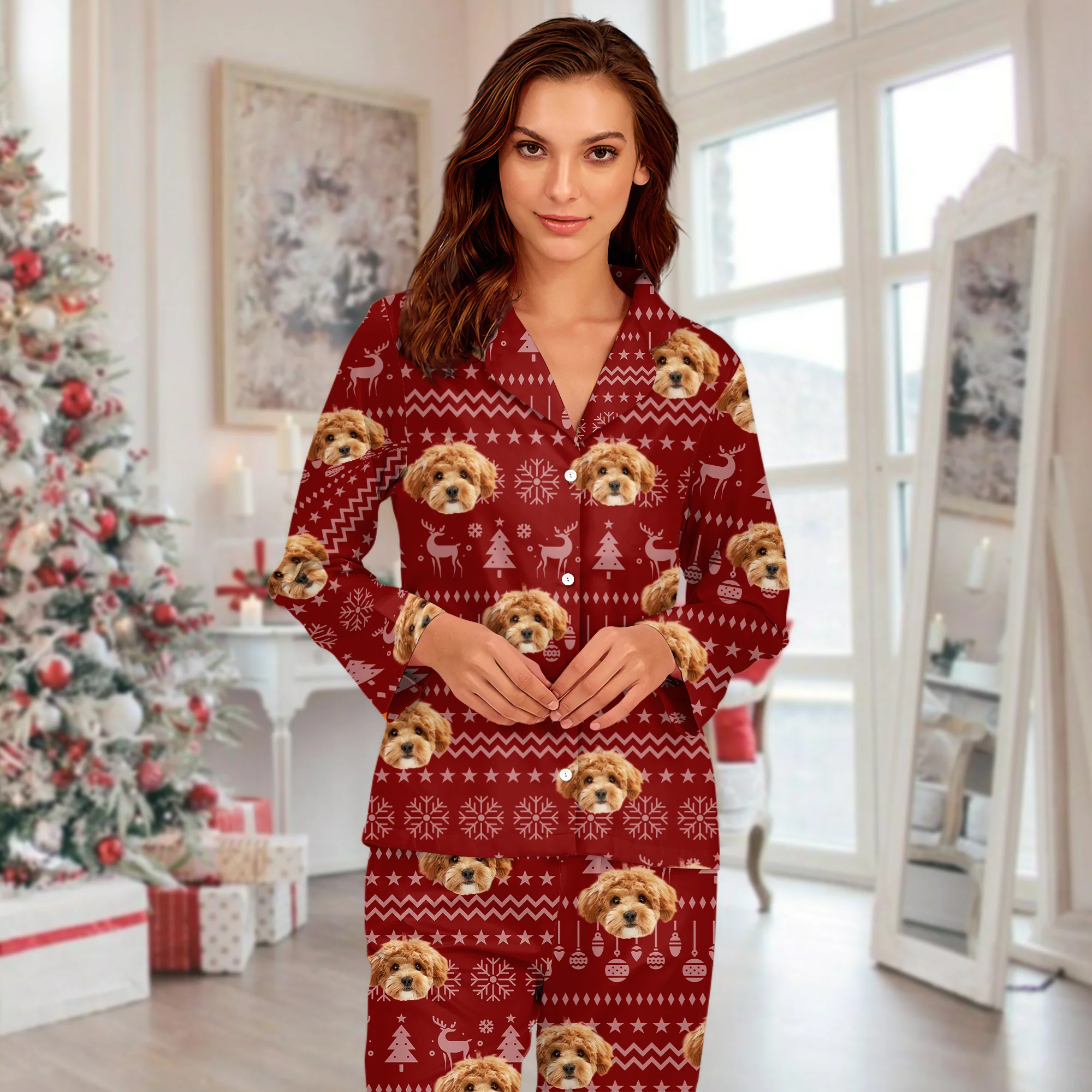 Custom Dog Photo Christmas Pajamas Christmas Gift For Pet Lovers CH07 896130 - Image 18