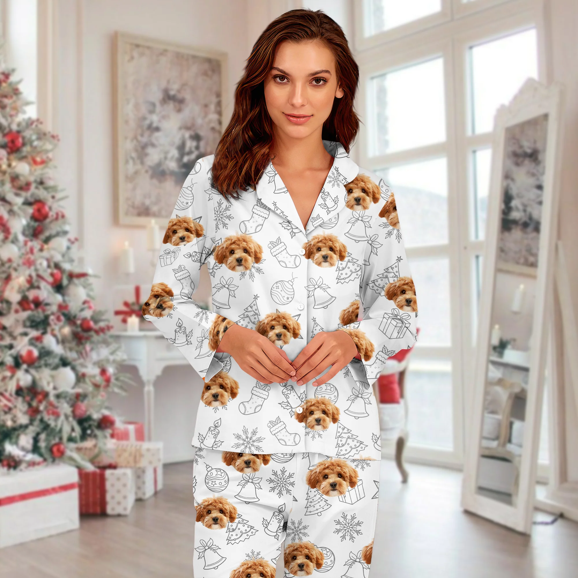 Custom Dog Photo Christmas Pajamas Christmas Gift For Pet Lovers CH07 896130 - Image 6