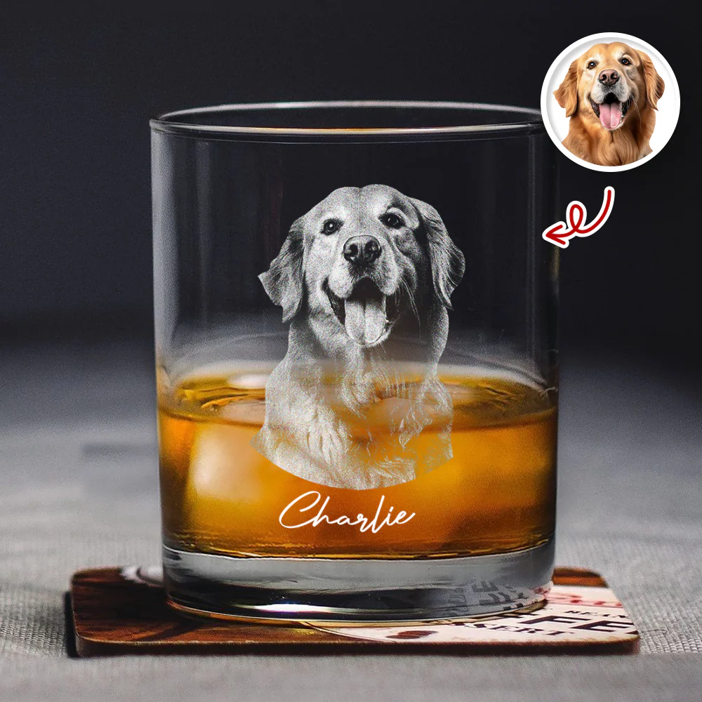 Custom Dog Photo Engraved Whiskey Glass Gift For Dog Lovers CH07 910014 - Image 5