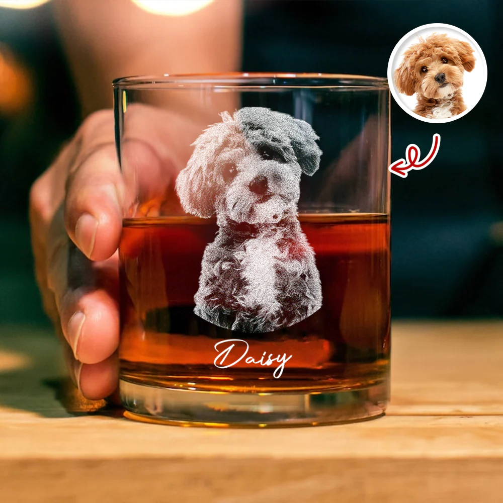 Custom Dog Photo Engraved Whiskey Glass Gift For Dog Lovers CH07 910014 - Image 8