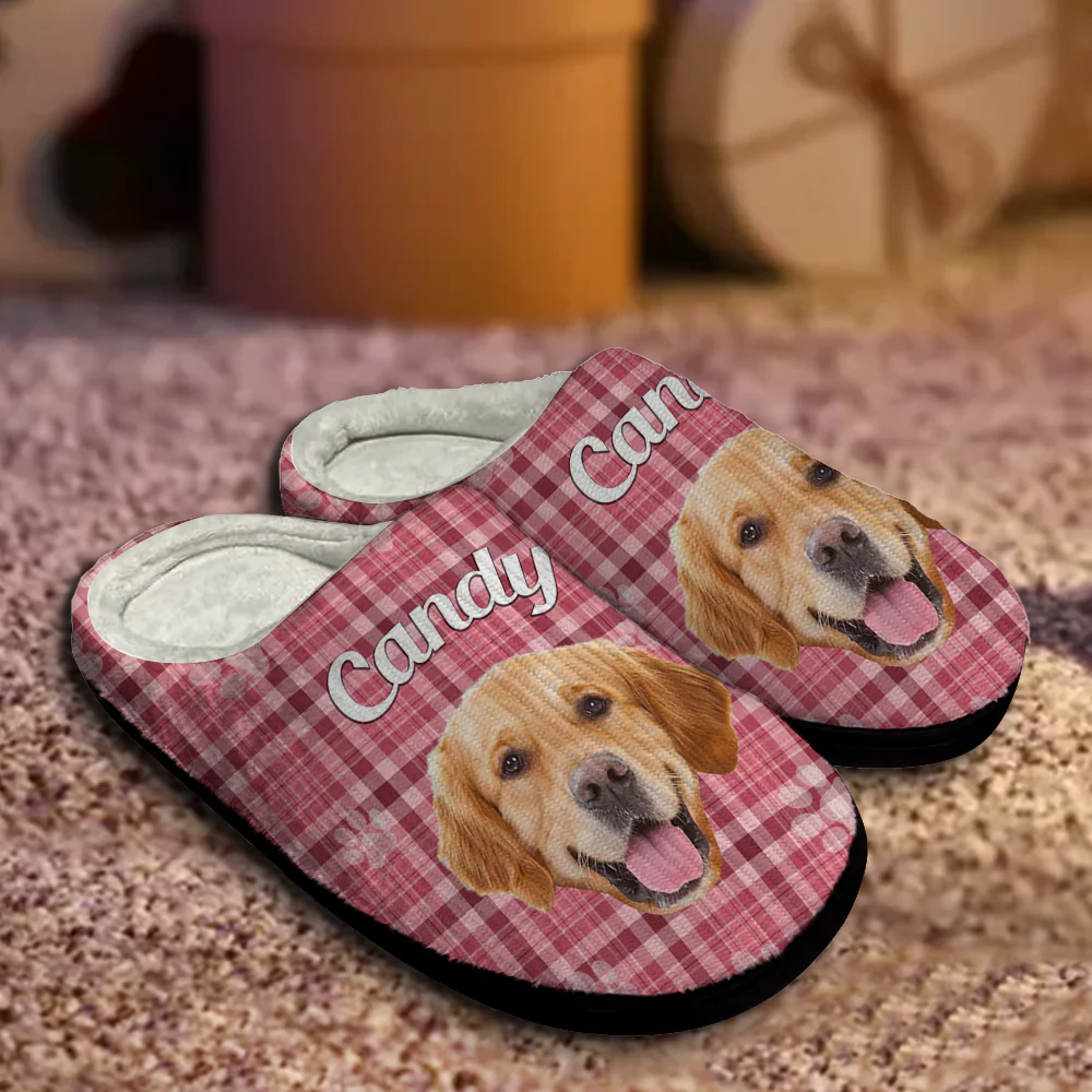 Custom Dog Photo Flannel Patten Slipper Xmas Gift For Dog Lovers CH07 896270 - Image 11