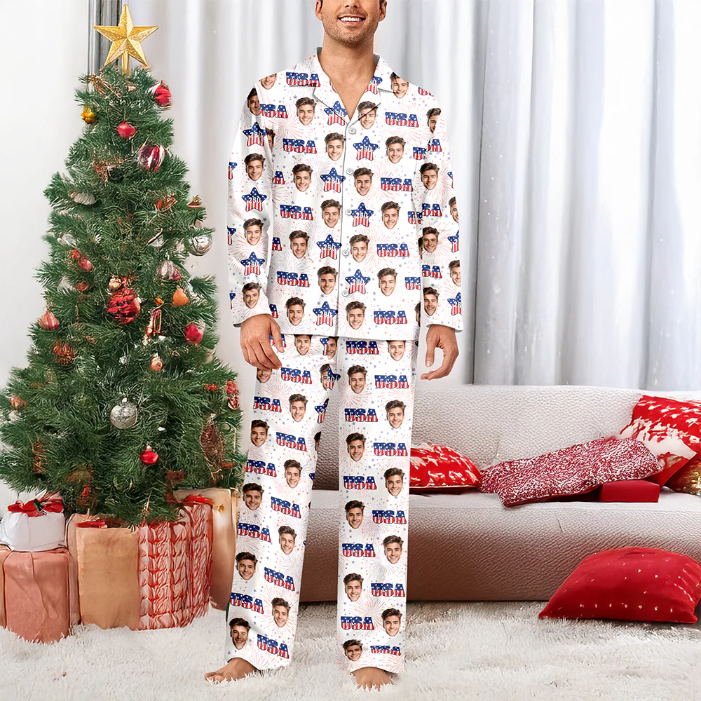 Custom Face Celebrate 250 Years America Anniversary 250th Independence Day Pajamas CH07 899746 - Image 11