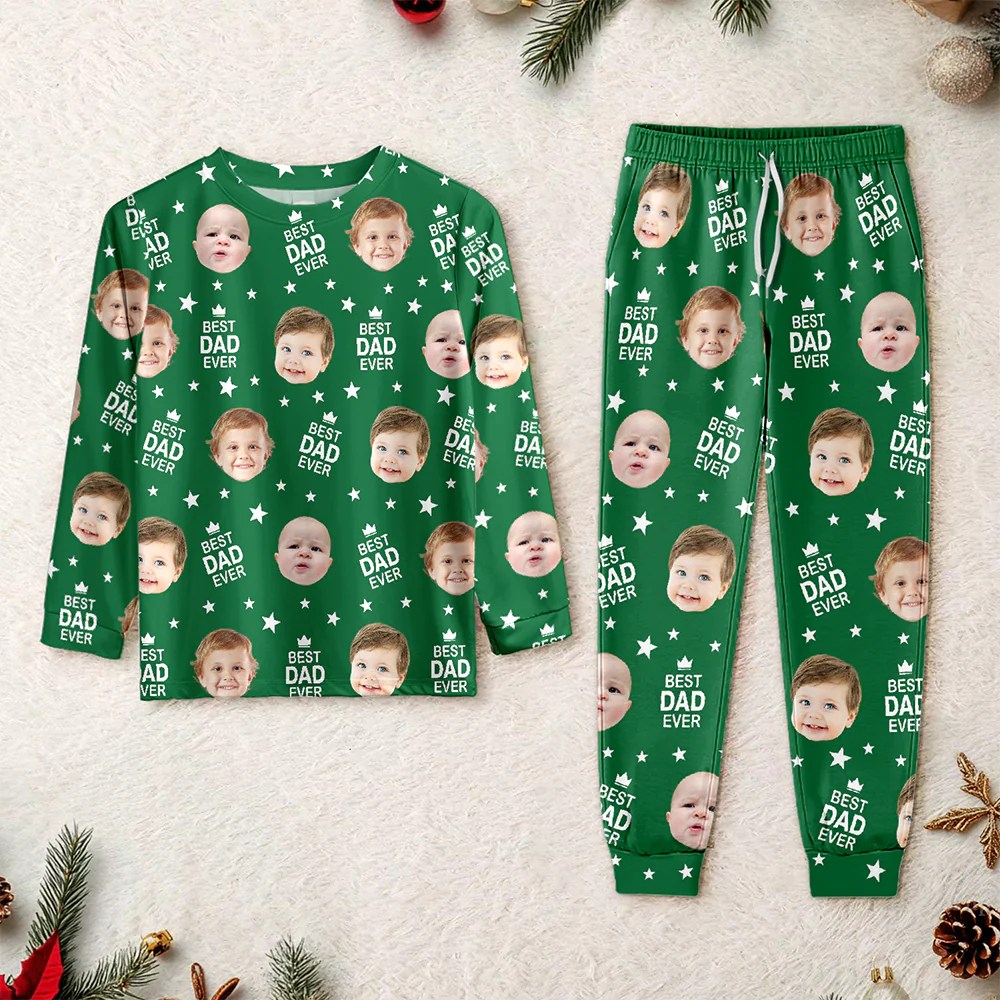 Custom Face Photo Best Mom Best Dad Ever Sleepwear CH07 899122 - Image 2