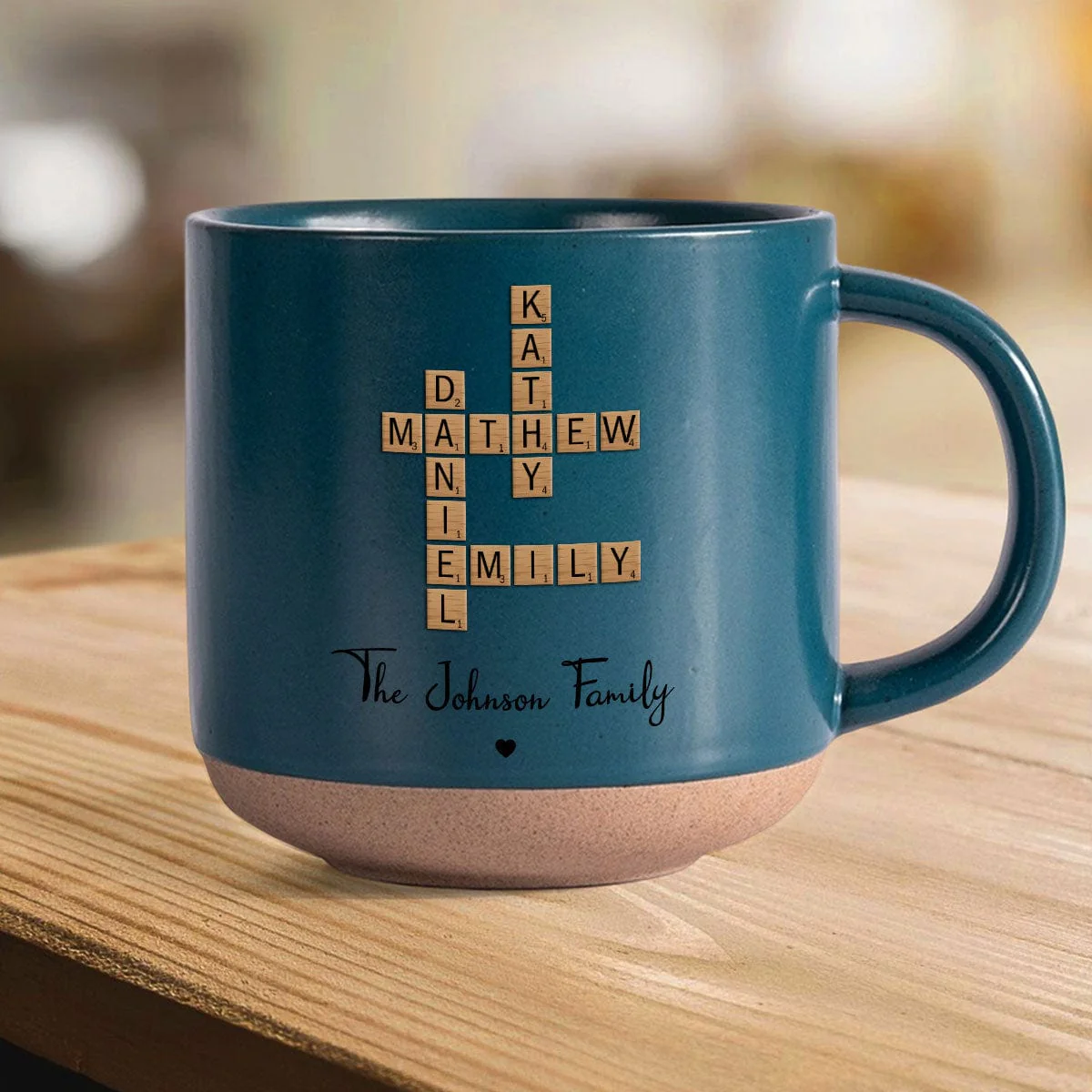 Custom Family Members Name Crossword Puzzle Personalized Pottery Mug TH10 895026 - Image 3