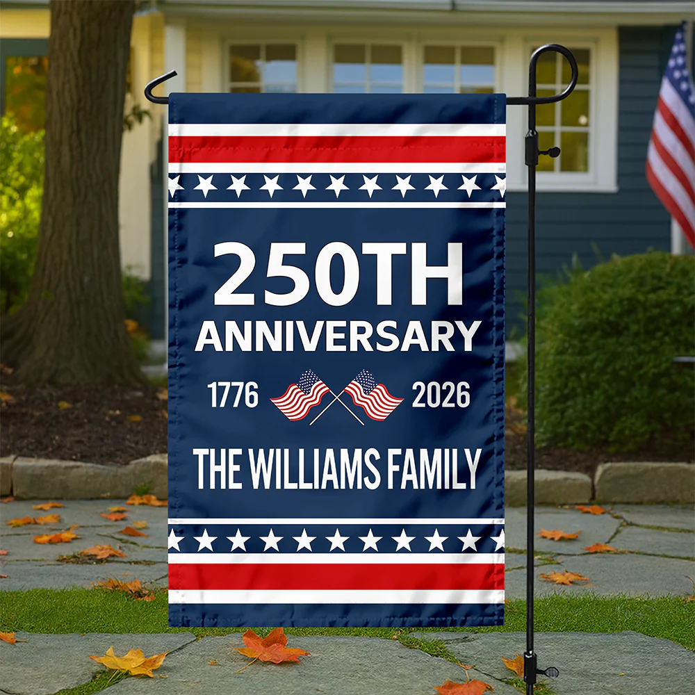 Custom Family Name 250th Anniversary 1776-2026 America Garden Flag CH07 911252 - Image 5