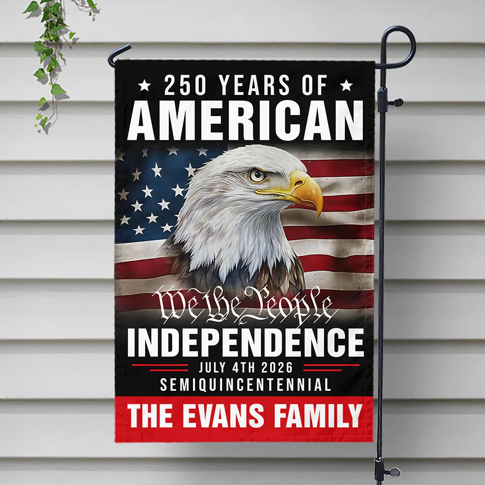 Custom Family Name America 250th Anniversary We The People Eagle Garden Flag CH07 896880 - Image 4