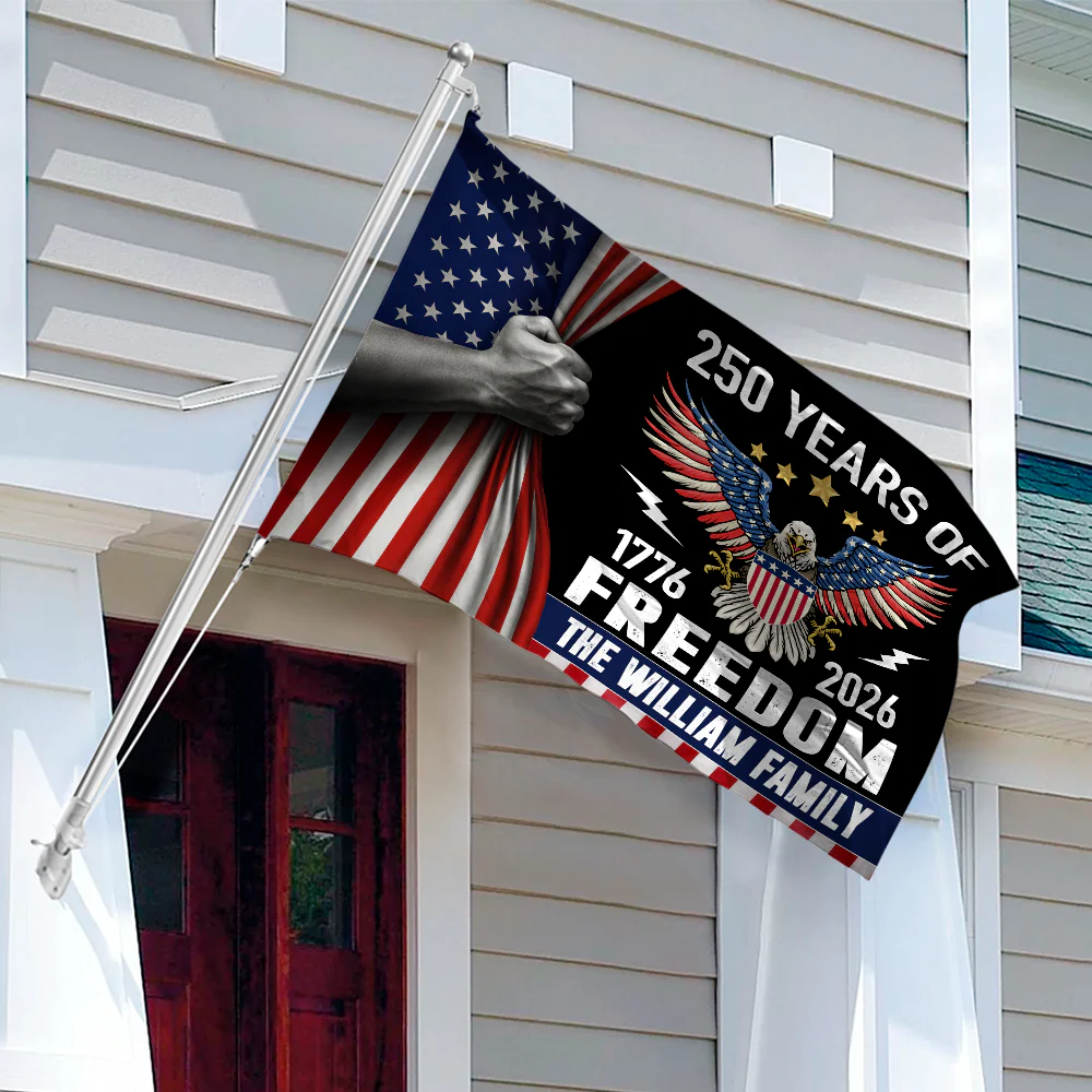 Custom Family Name Celebrate 250th Anniversary of America House Flag CH07 910166 - Image 4