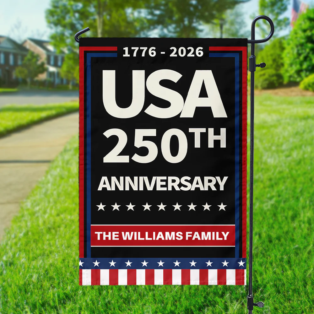 Custom Family Name Celebrate America 250th Anniversary Garden Flag CH07 899604 - Image 4