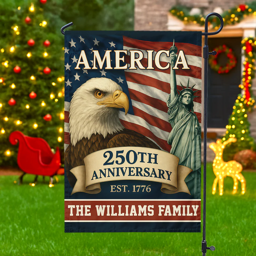 Custom Family Name Celebrate America 250th Anniversary Garden Flag Patriotic Gifts CH07 899150 - Image 7