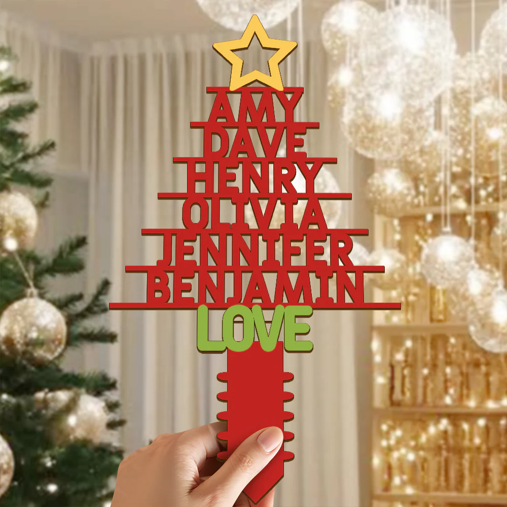 Custom Family Name Christmas Tree Topper For Christmas Holiday CH07 896852 - Image 5