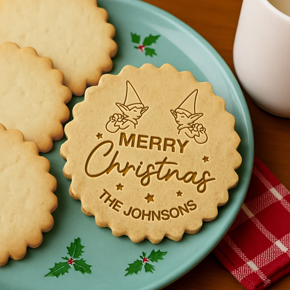 Custom Family Name Merry Christmas Cookie Stamp CH07 899844 - Image 8