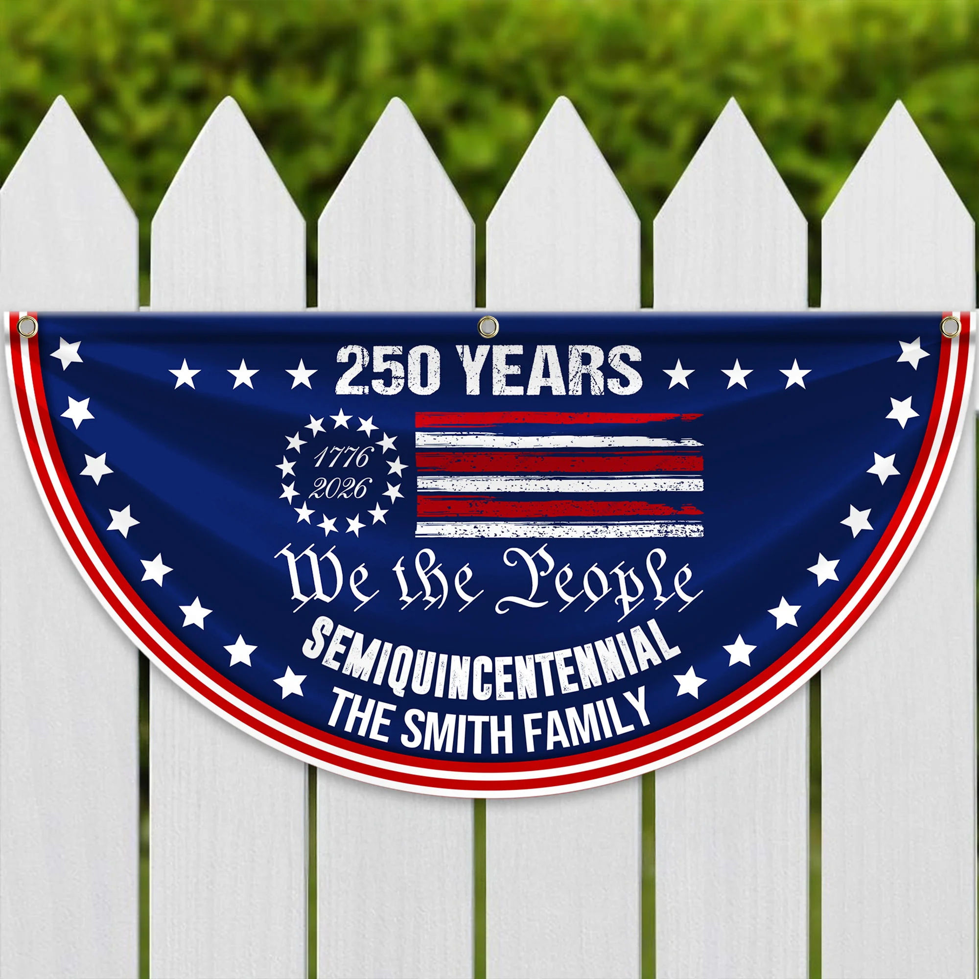 Custom Family Name We The People 250th Anniversary of America Non-Pleated Fan Flag CH07 910240 - Image 7