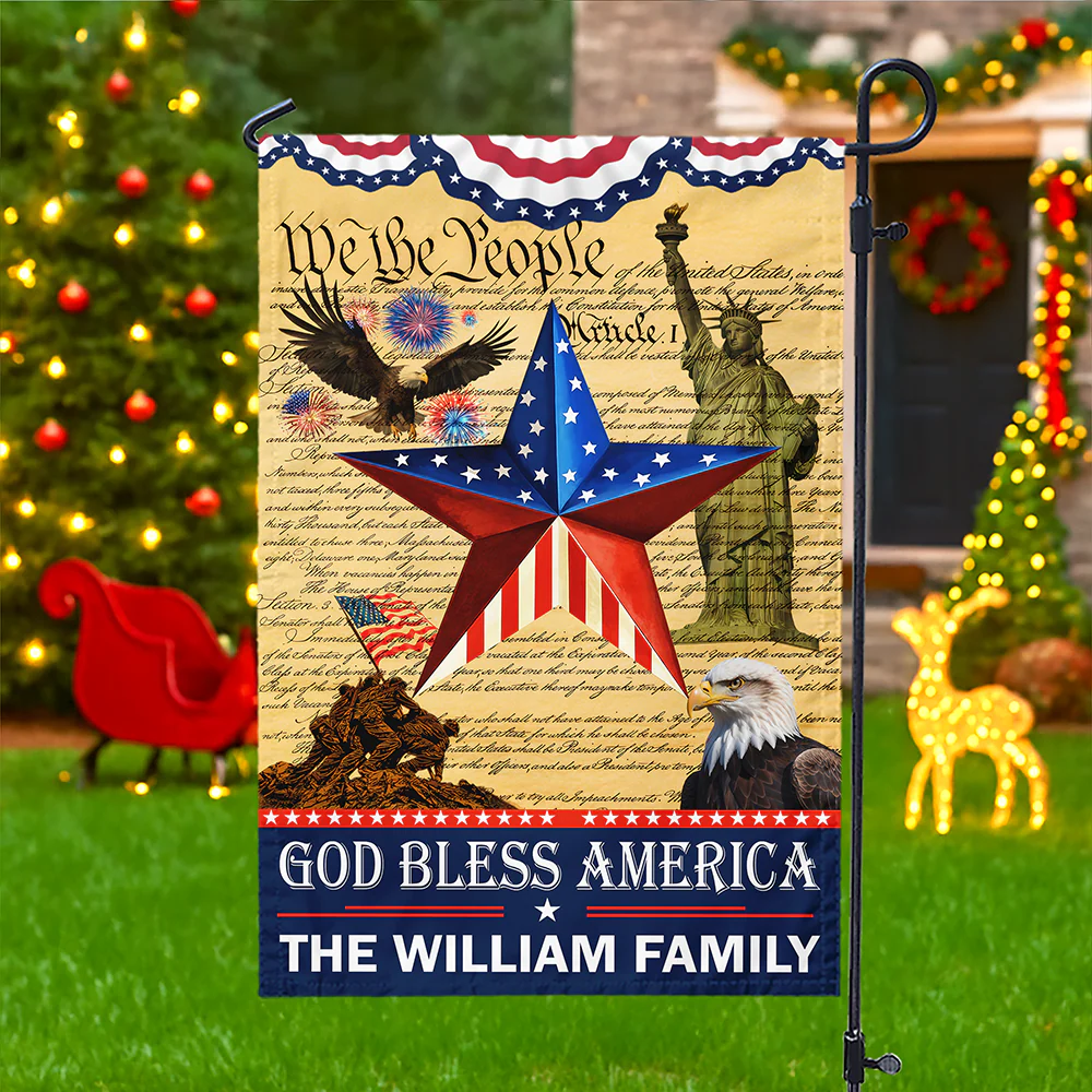 Custom Family Name We The People Flag God Bless America 250th Anniversary Garden Flag CH07 899170 - Image 2