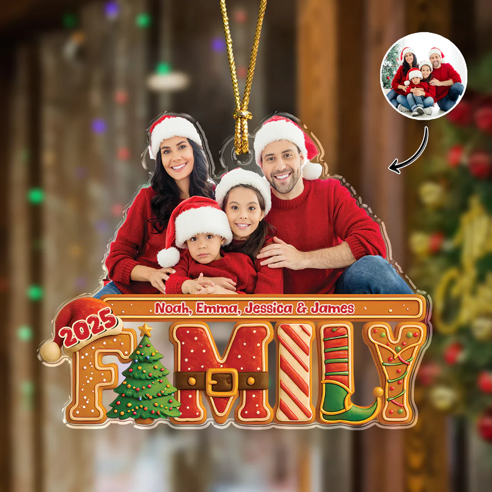 Custom Family Photo Our Christmas Tree Cake Personalized Acrylic Ornament CH07 899708 - Image 7