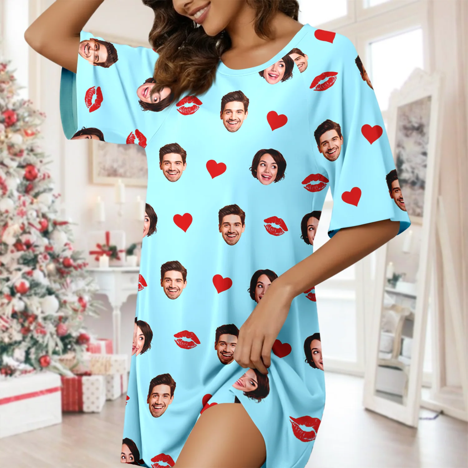 Custom Funny Face Nightgown Gift For Wife, Girlfriend CH07 910364 - Image 10