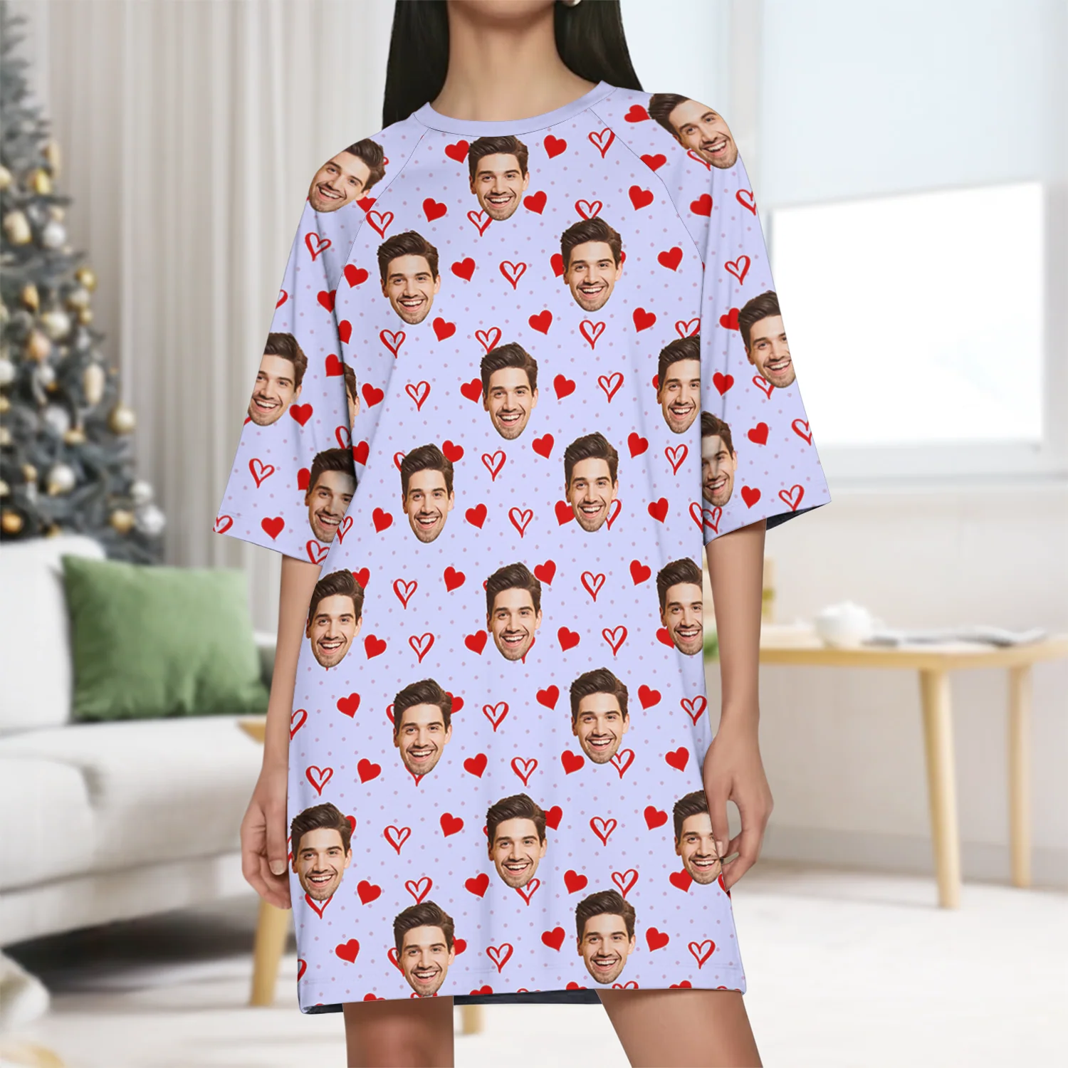 Custom Funny Face Nightgown Gift For Wife, Girlfriend CH07 910364 - Image 3