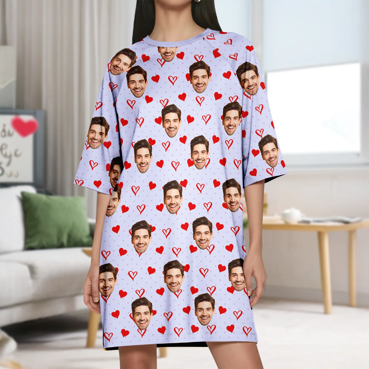 Custom Funny Face Nightgown Gift For Wife, Girlfriend CH07 910364 - Image 6