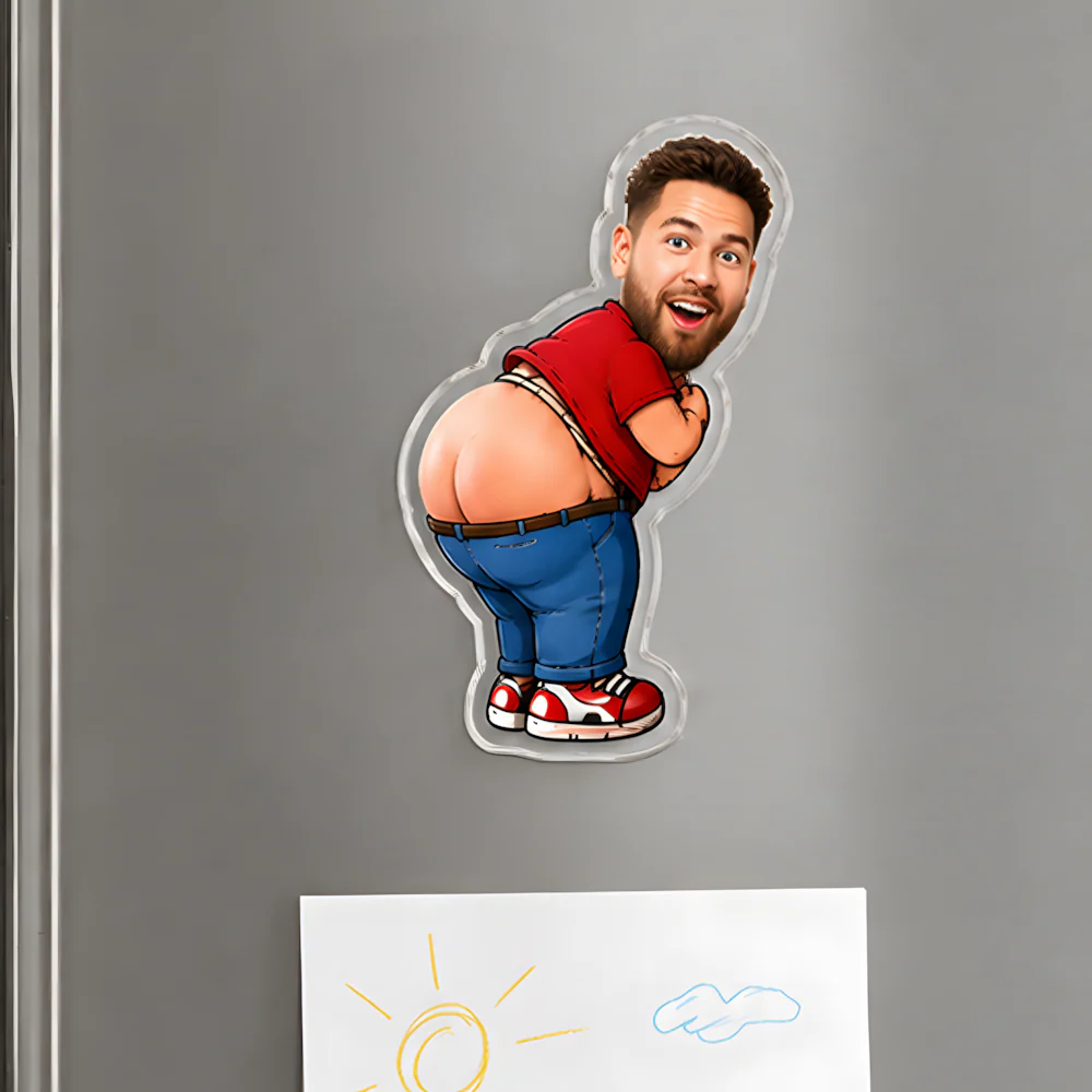 Custom Funny Photo Fart Squishy Butt Fridge Magnet CH07 911876 - Image 3