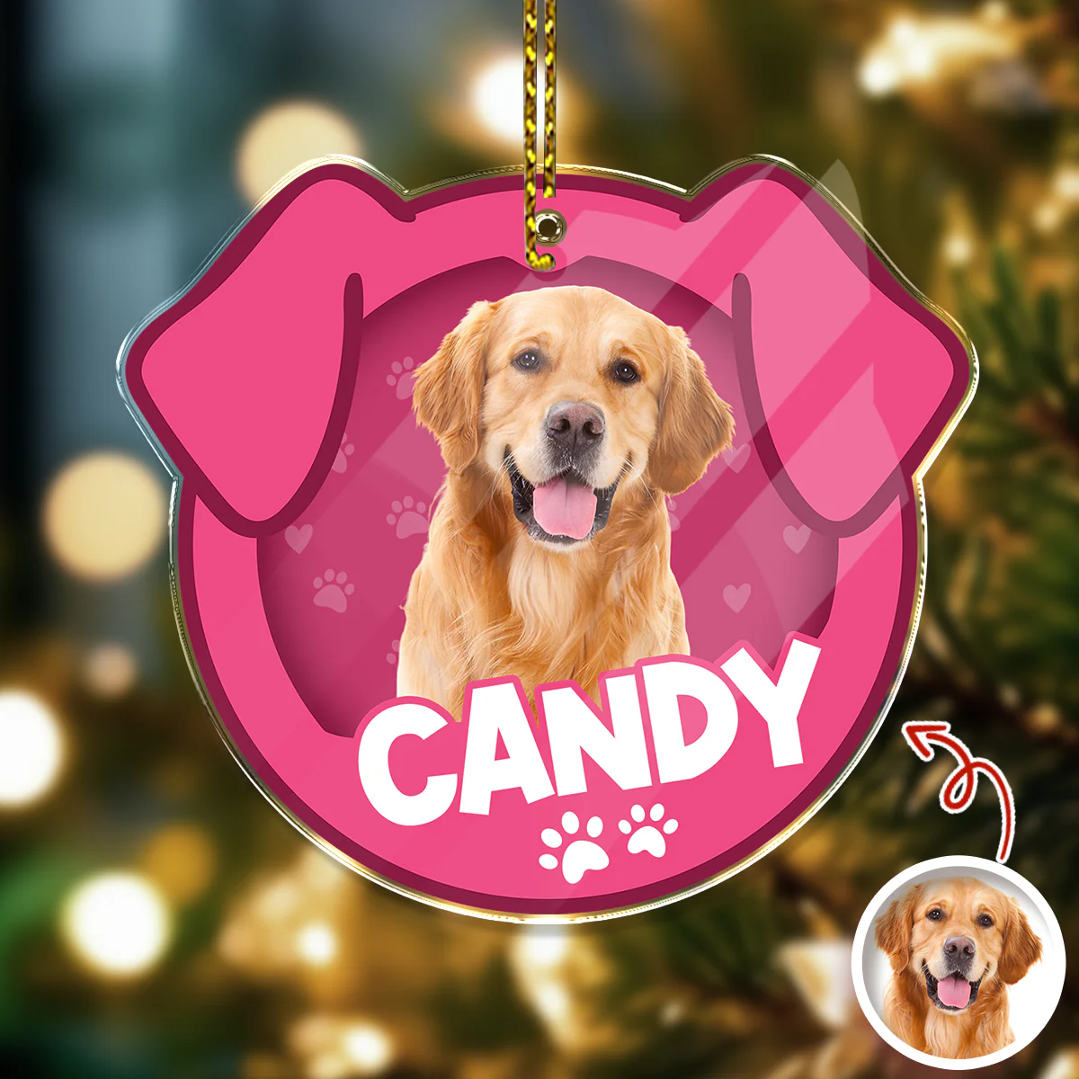 Custom Furry Baby Photo - Personalized Acrylic Ornament Gift For Dog Lovers CH07 899102 - Image 4