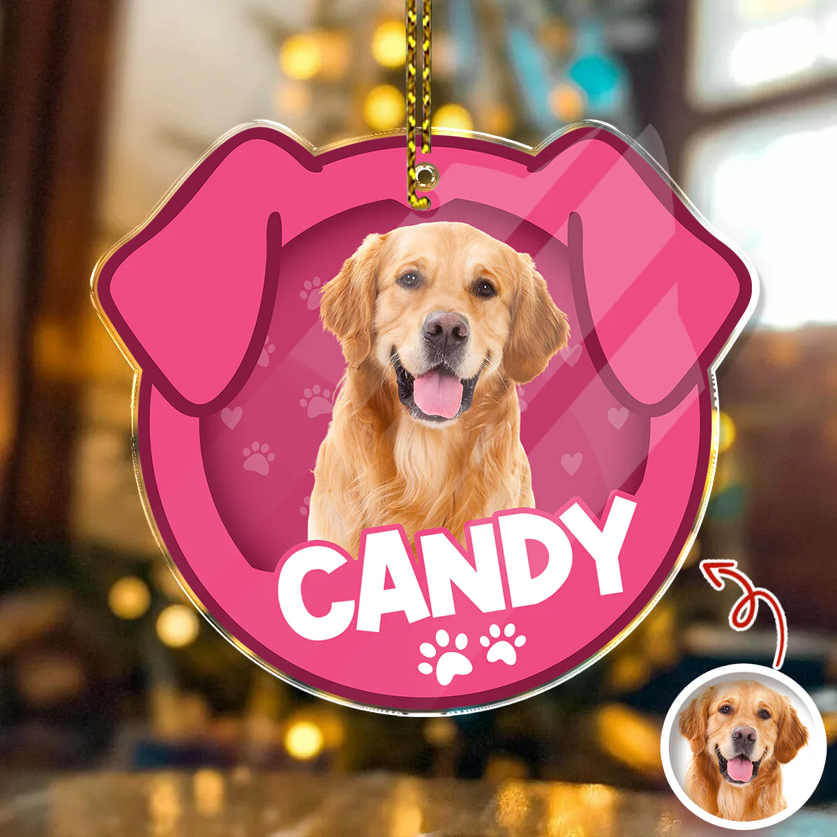 Custom Furry Baby Photo - Personalized Acrylic Ornament Gift For Dog Lovers CH07 899102 - Image 5
