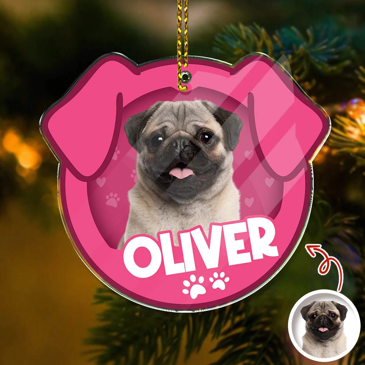 Custom Furry Baby Photo - Personalized Acrylic Ornament Gift For Dog Lovers CH07 899102 - Image 7