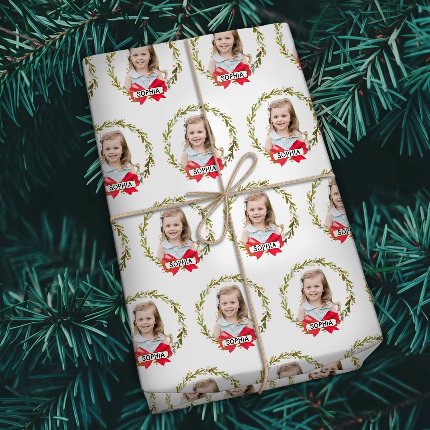 Custom Human Photo Christmas Wrapping Paper CH07 895696 - Image 6