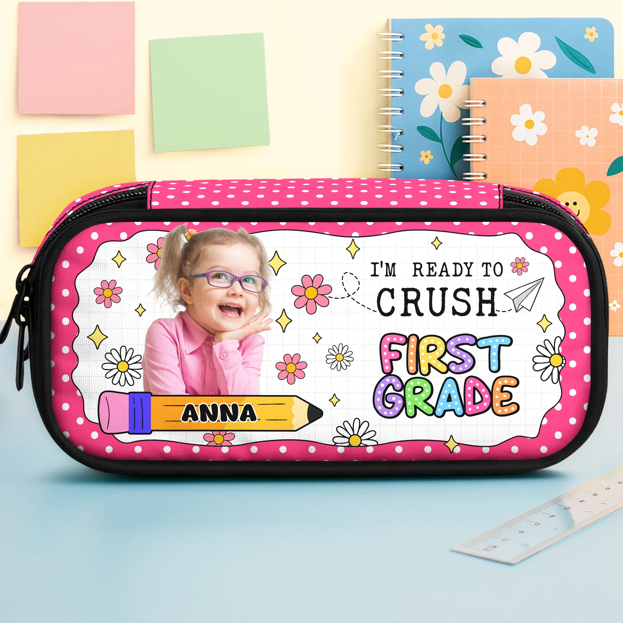 Custom Kid Photo I am Ready To School Personalized Pencil Case Back To School Gift CH07 896206 - Image 8