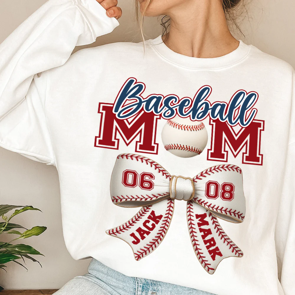 Custom Name Baseball Mom Coquette Bright Shirt CH07 895312 - Image 4