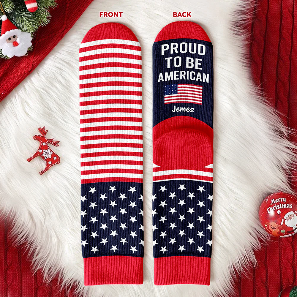 Custom Name Celebrate American 250th Anniversary USA Flag Socks CH07 899920 - Image 4