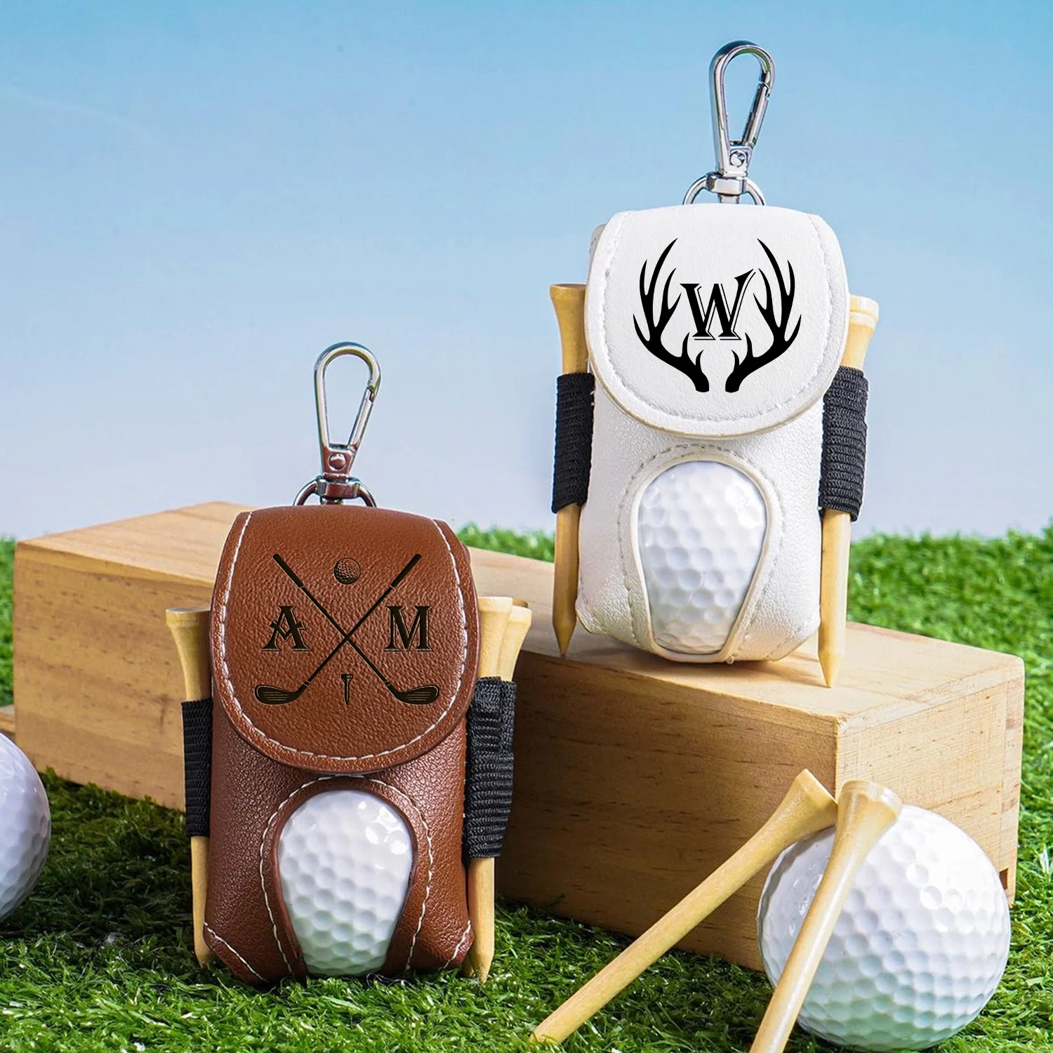 Custom Name Golf Lovers Leather Golf Ball Bag Gift For Golf Player CH07 899856 - Image 5