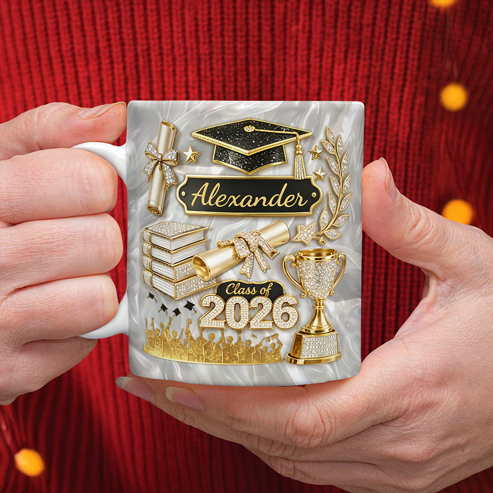 Custom Name Graduation 3D Effect Coffee Mug Class of 2026 Gift CH07 911192 - Image 2