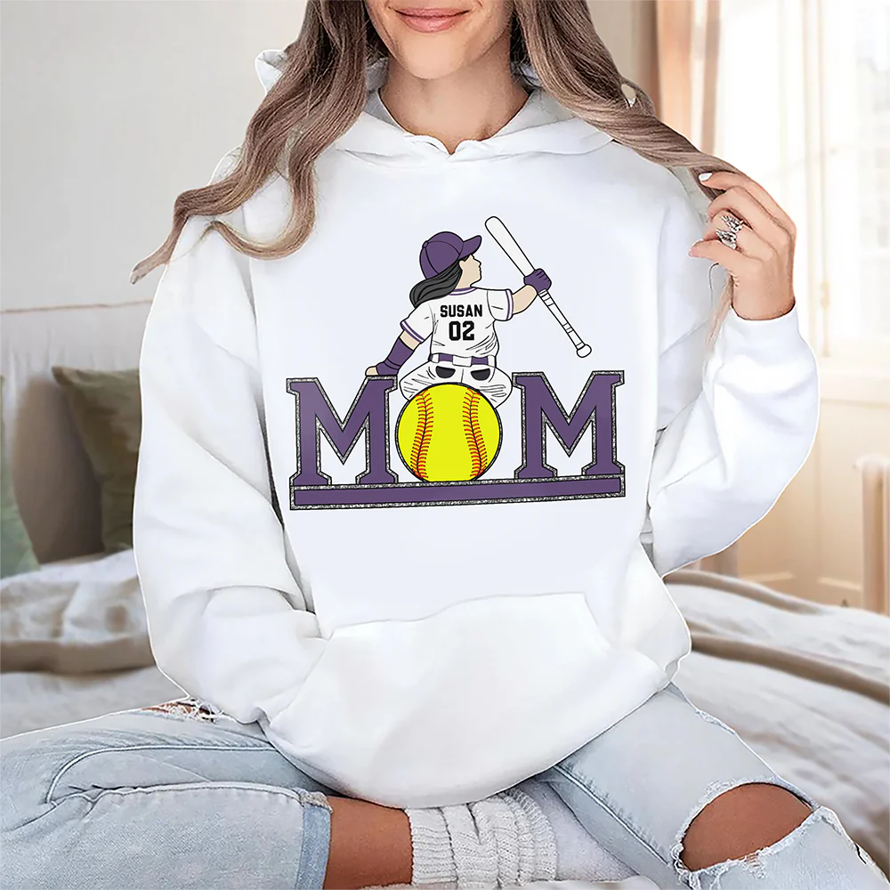 Custom Name & Jersey Number Personalized Baseball Mom Bright Shirt CH07 895324 - Image 4