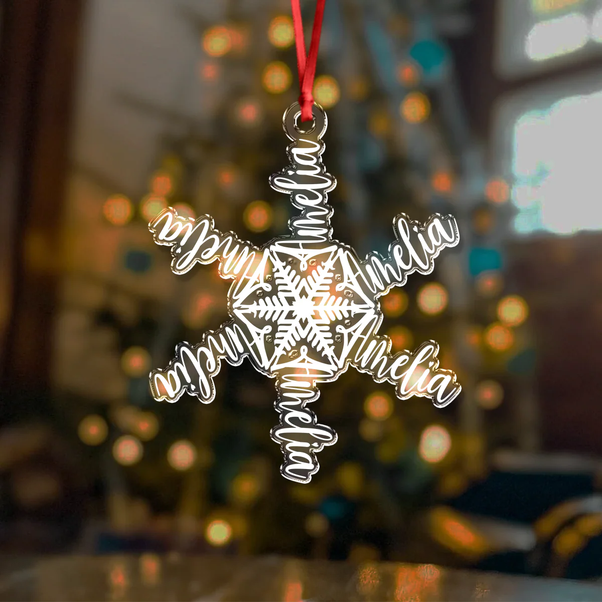 Custom Name Snowflake Acrylic Ornament Christmas Gift For Family CH07 899040 - Image 8
